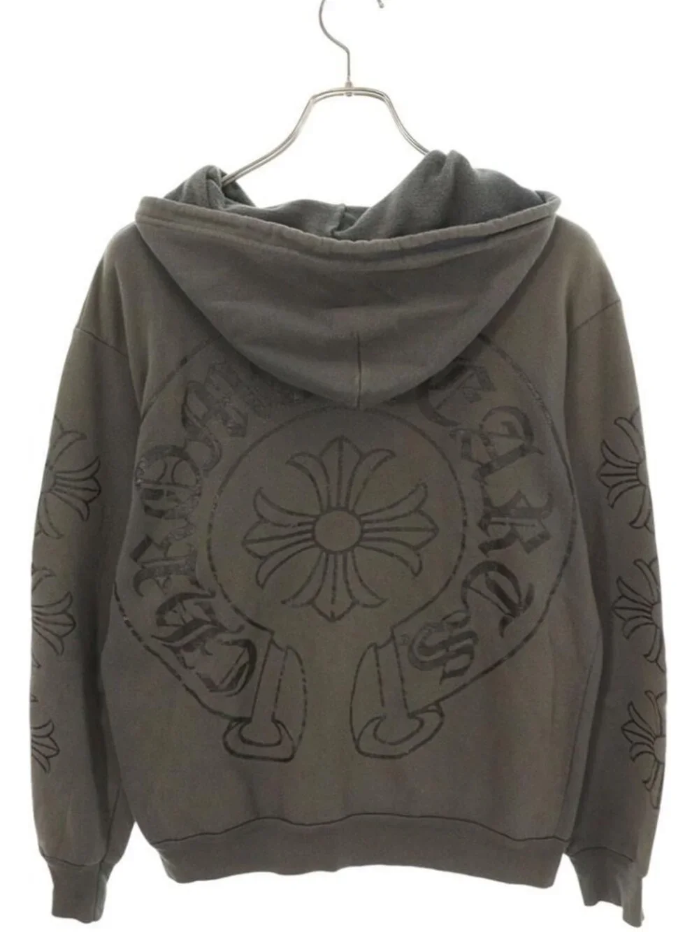 Chrome Hearts Sweatshirt HD Zip Vintage Back Horseshoe Print Dagger Zip
